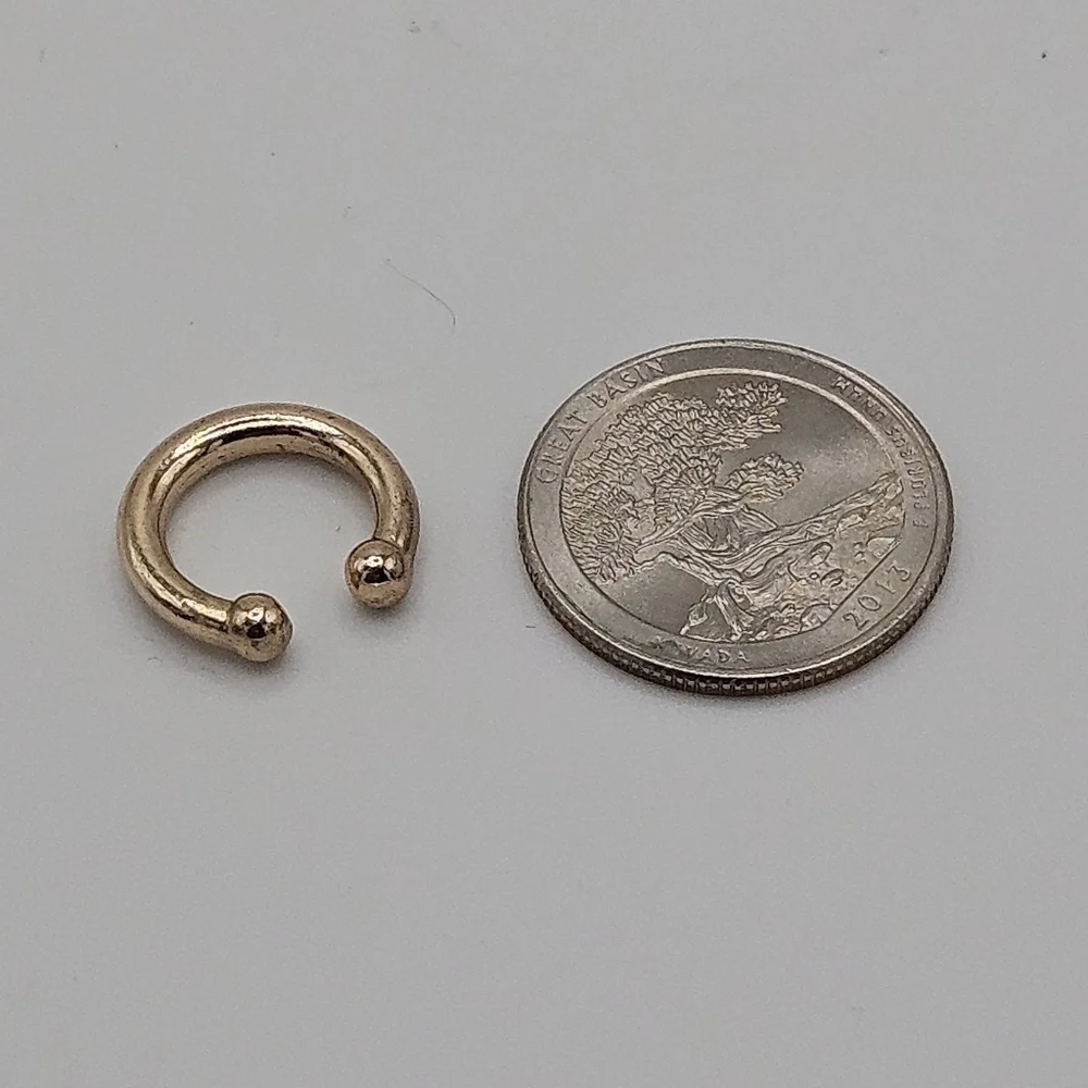 thick gold tone ear cuff